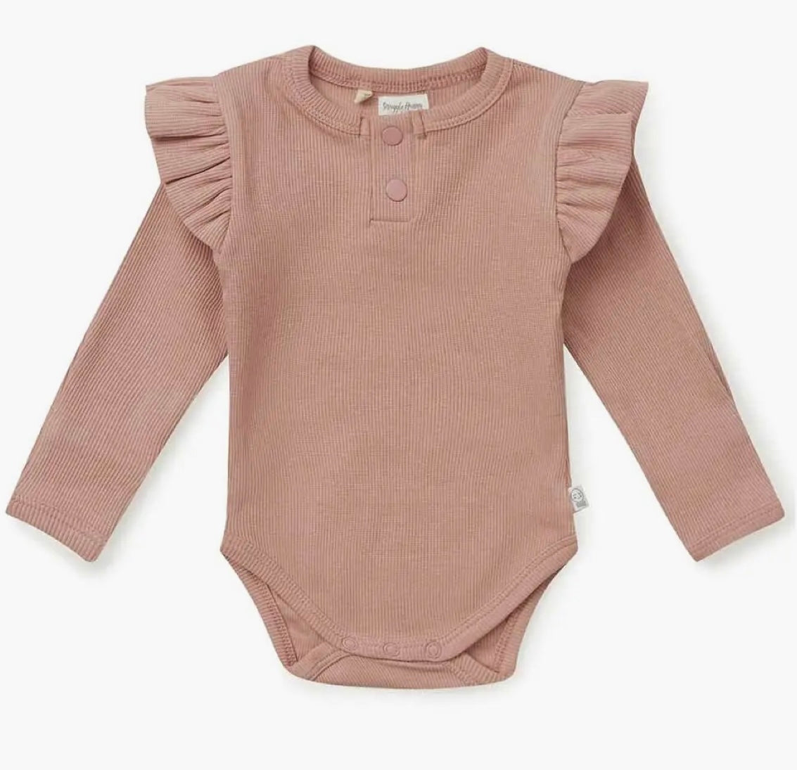 Rose Long Sleeve Organic Bodysuit
