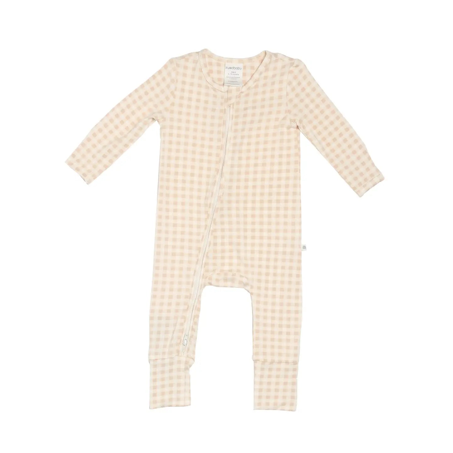 Neutral Gingham Onesie