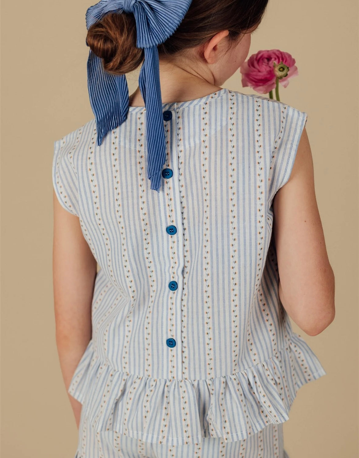 Peaches Boxy Frill Singlet