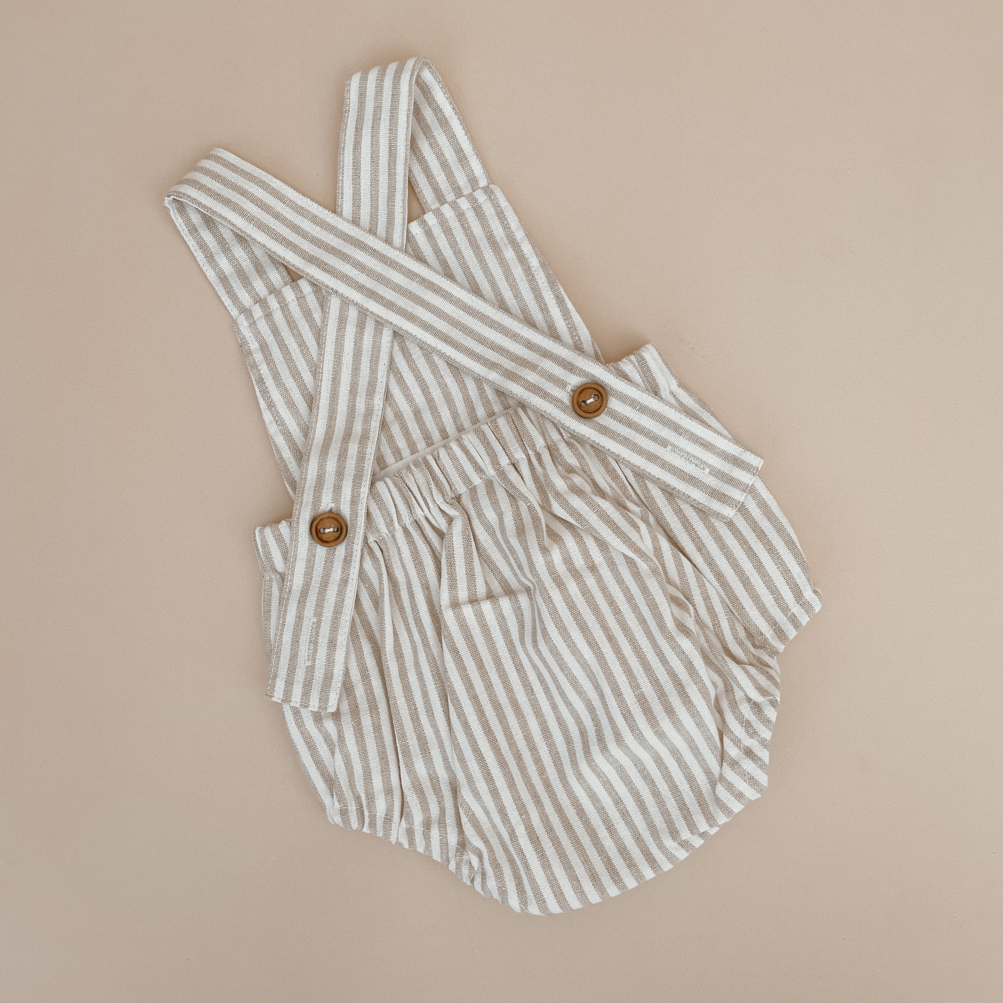 Sand Stripe Cross Back Romper