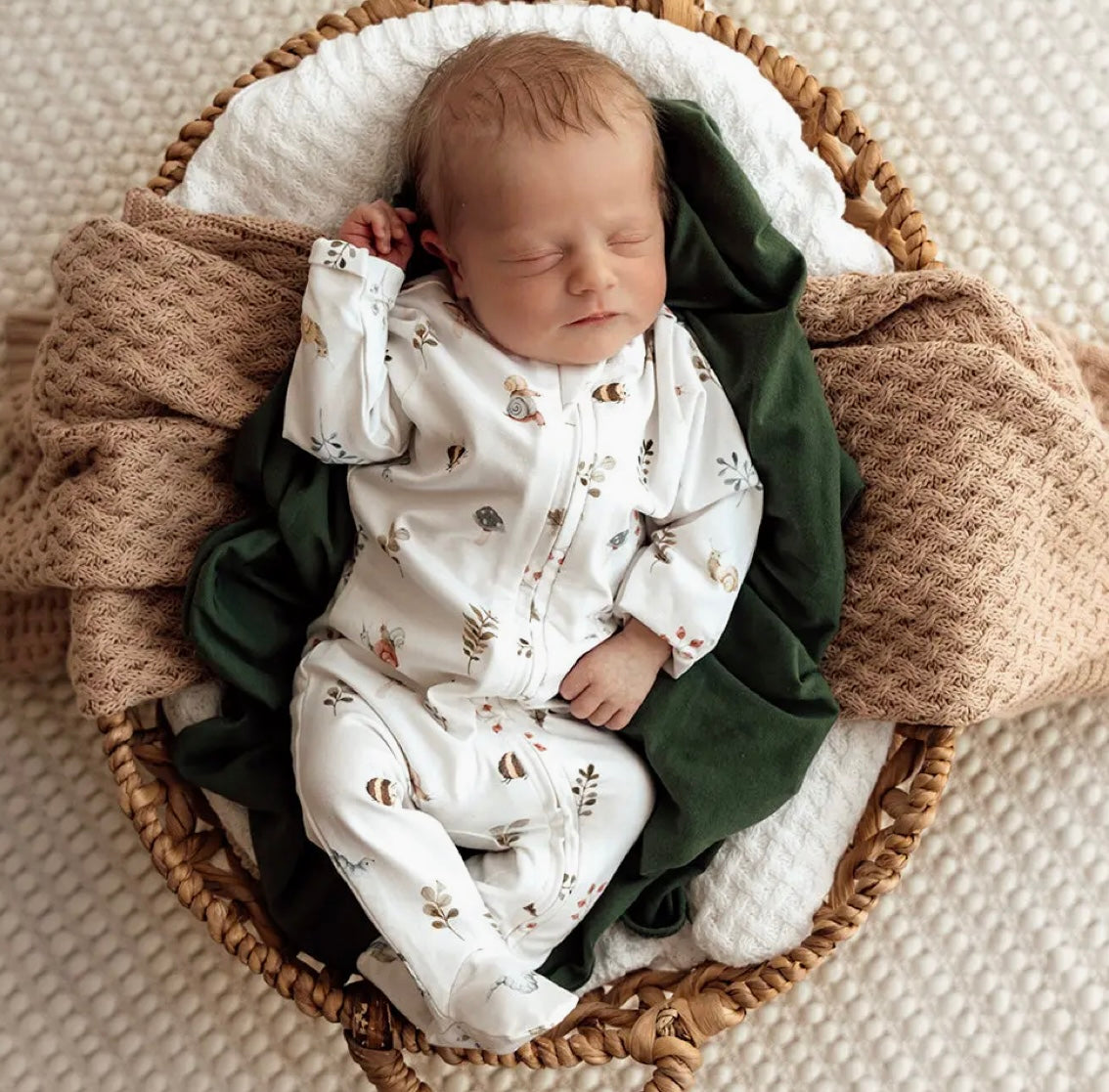 Garden Friends Organic Snuggle Sleepsuit Zip Footie