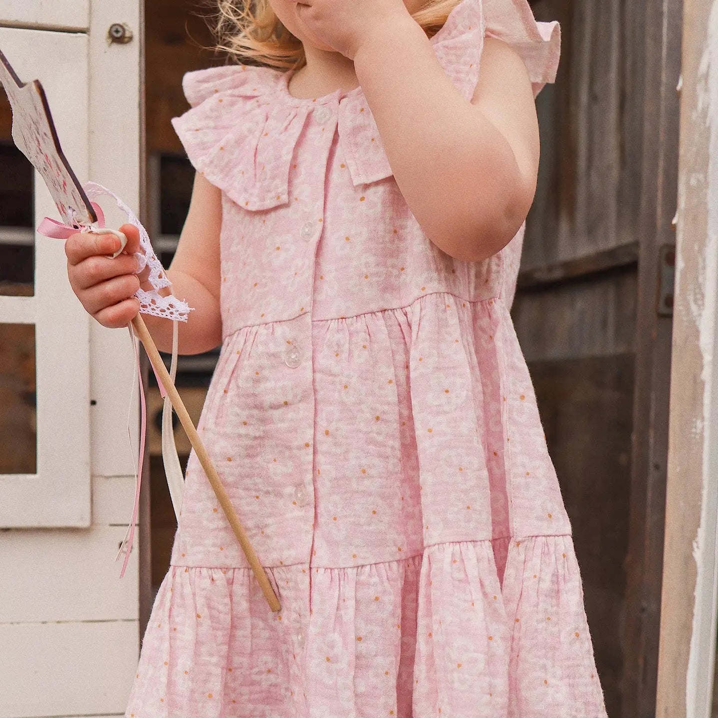 Print Tiered Dress - Frangipani