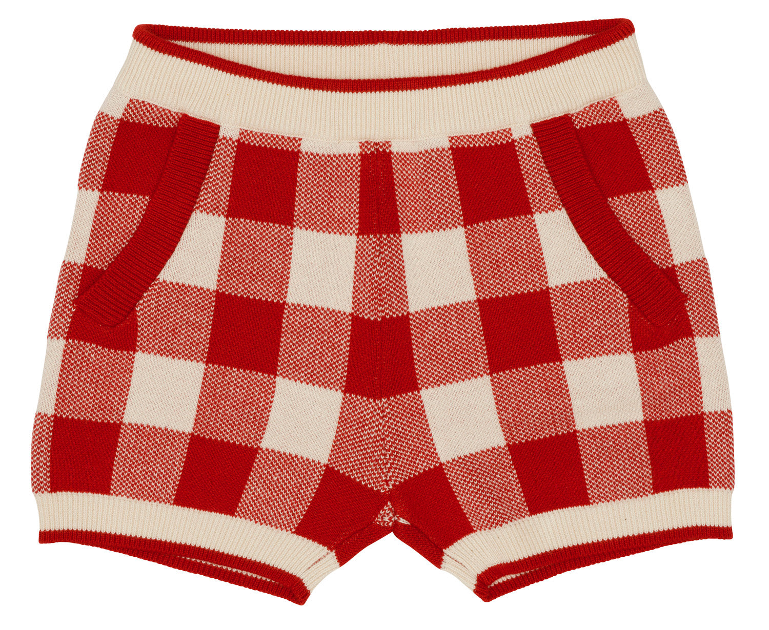 Knit Shorts – Red Check
